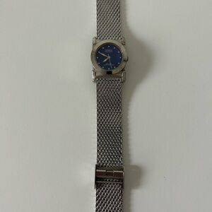 ANDREW FEZZA Blue Dial Stainless Steel Mesh Watch